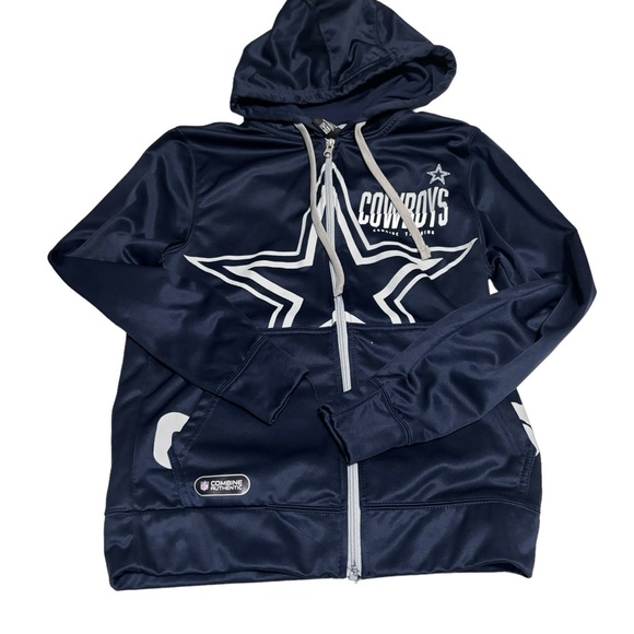 New Era Men’s Dallas Cowboys Combine Training Full Zip Jacket Hoodie Sz S - Picture 2 of 6
